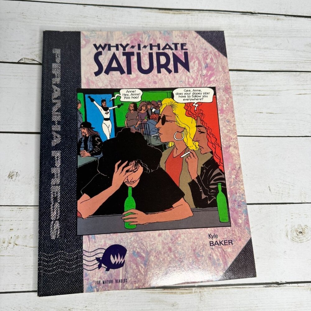 Why I Hate Saturn by Kyle Baker 1990 Hardcover Comic Graphic Novel Piranha Press